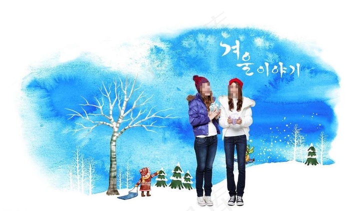 冬季美女素材图片