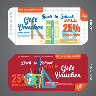 学习用品图案优惠卡图片