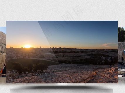 以色列历史建筑城市人文风光旅游延时...