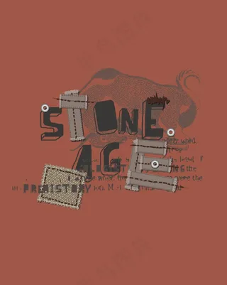 T恤图案设计英文字体图文组合