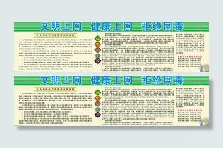 绿色上网展板图片