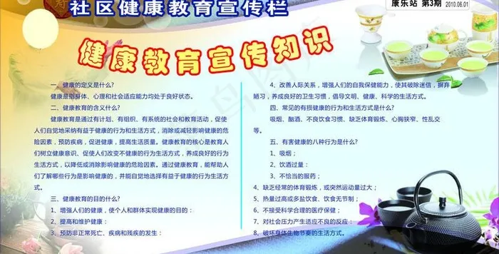 健康教育知识宣传图片cdr矢量模版下载