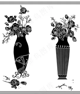 雕刻花瓶 花艺图片