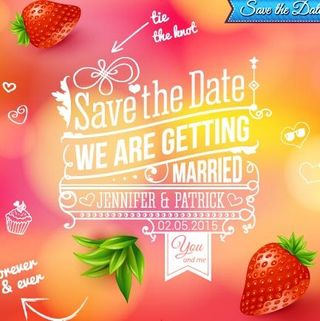 夏天的风格的婚礼邀请背景矢量01