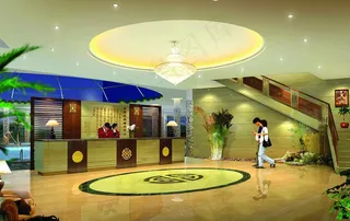 花溪戏水温泉娱乐中心门厅接待效果图