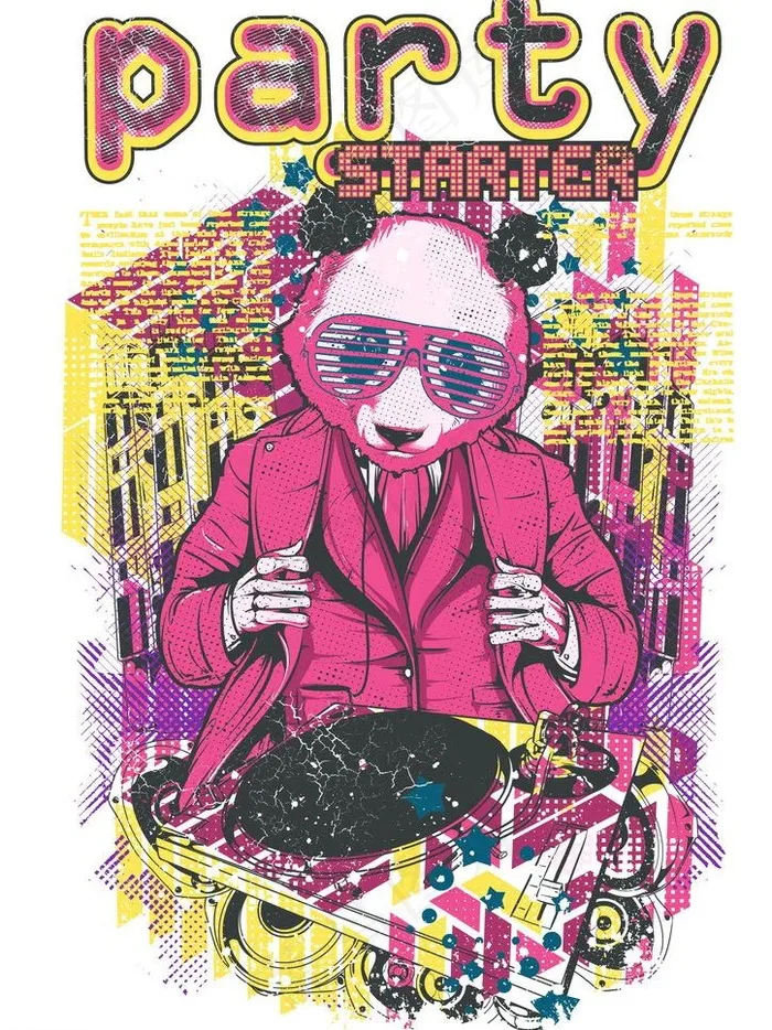 t恤图案图片eps,ai矢量模版下载