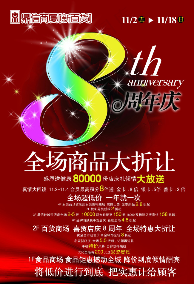 8周年庆(3437X5031(DPI:300))psd模版下载