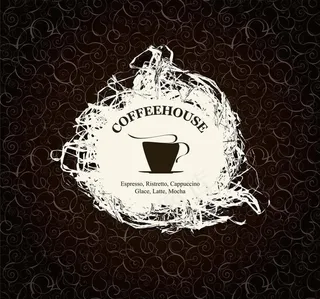 欧式花纹咖啡菜单封面设计图片