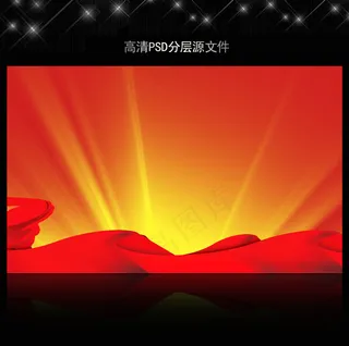 高清大气红色喜庆背景模板源文件