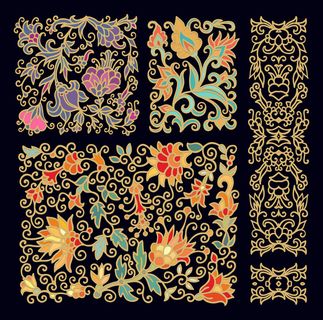 彩色花纹图案设计图片