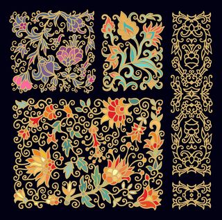 彩色花纹图案设计图片