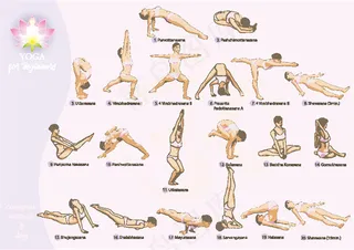 练瑜伽的美女插图图片