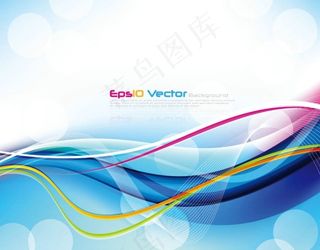 经典蓝色时尚展板背景素材