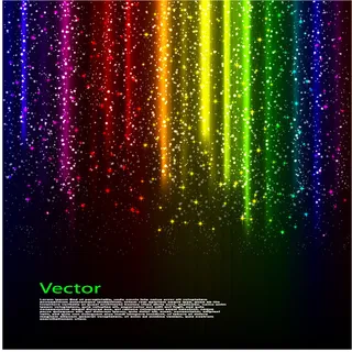 彩虹超酷炫光波浪纹星星背景