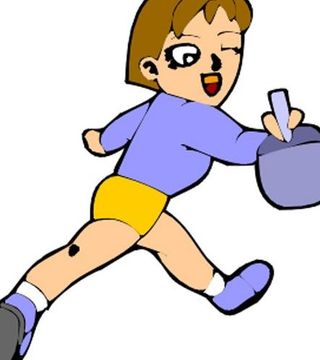 卡通乒乓球运动人物图片