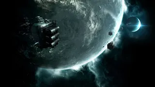 2019蓝色光斑少女相册会声会影模...