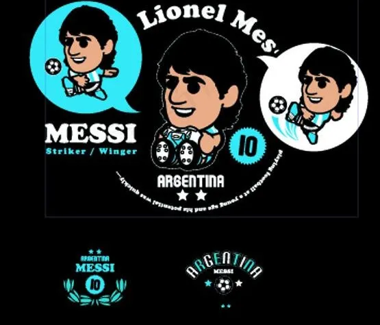 messi梅西图片ai矢量模版下载