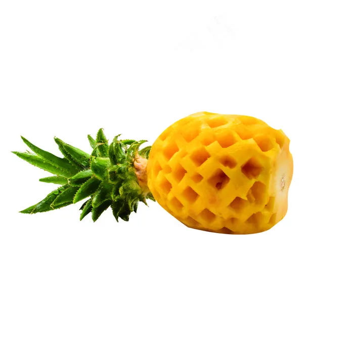 黄色清新风菠萝果肉免抠元素