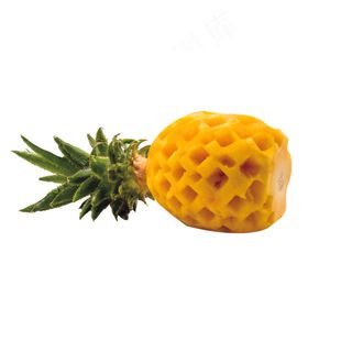 黄色清新风菠萝果肉免抠元素