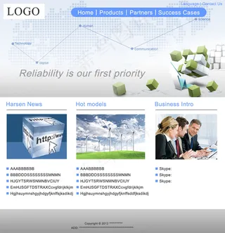 简易风格：企业英文网站