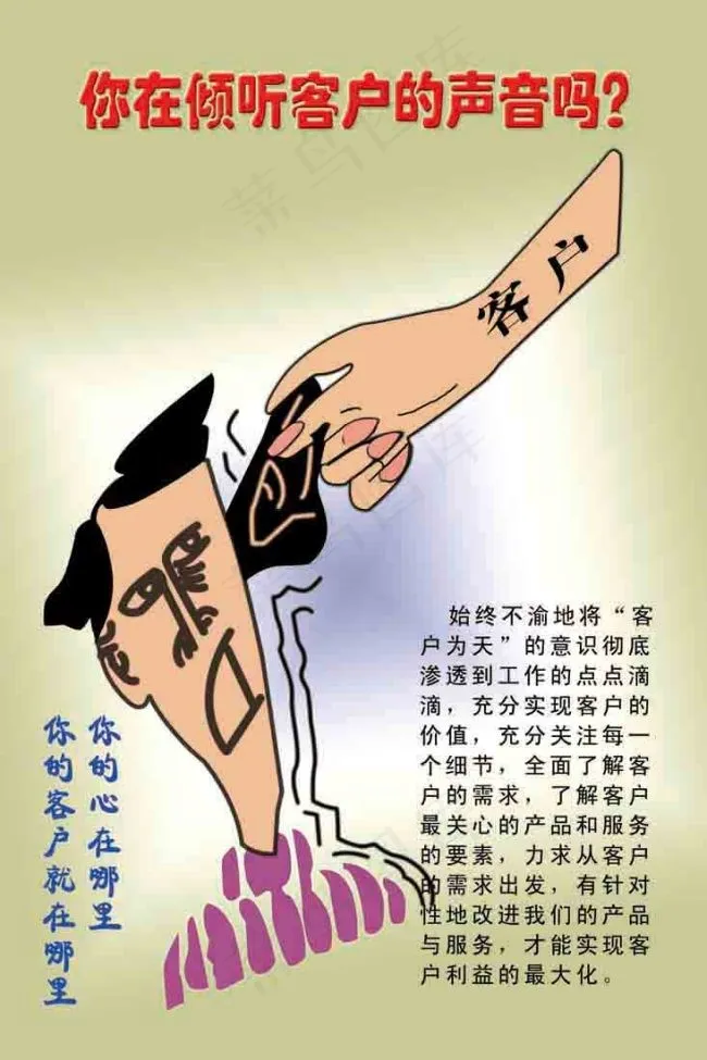 倾听客户的声音psd模版下载