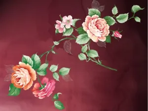 囯韵天香牡丹花PPT模板预览图