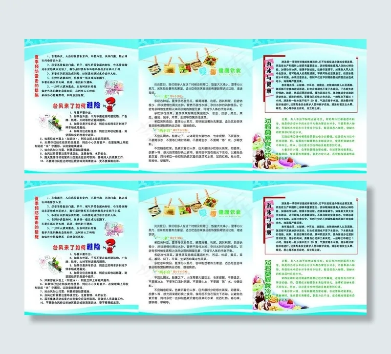 夏季健康知识图片(7313X3288(DPI:72))psd模版下载