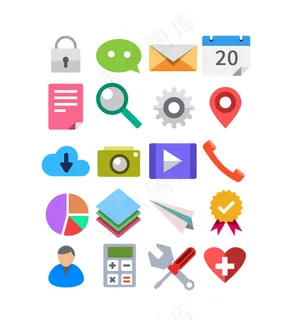 手机图标矢量图设计