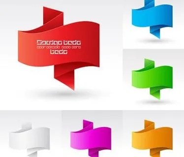 漂亮折纸图形矢量素材二