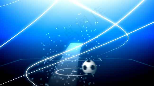 蓝色光效视频素材