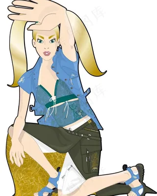 漫画女孩图片
