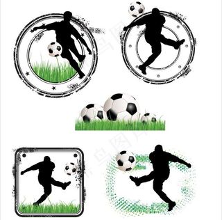 踢足球运动员背景 足球背景图片