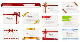 花纹蝴蝶结丝带设计矢量素材