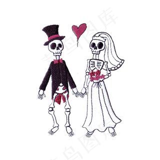 位图 绣花 骷髅 几何 心形 免费...