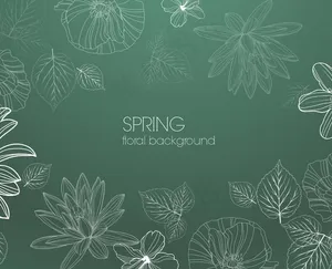花在春天的花朵矢量插图