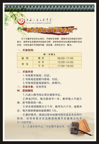 图书馆制度牌