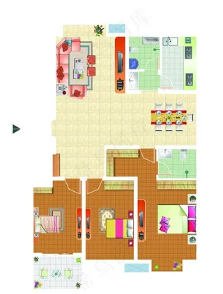 金爵世家2期b户型图片