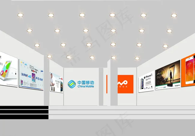 手机店效果图图片psd模版下载
