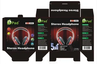 黑红耳机包装图片