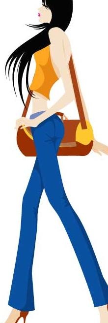 运动旅游女孩矢量图40