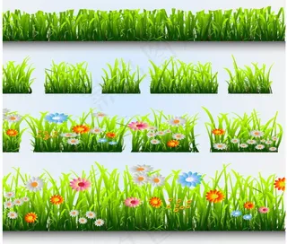 草地植物矢量素材