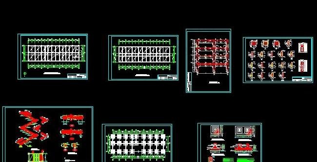 重庆市某三层中学教学楼建筑施工图