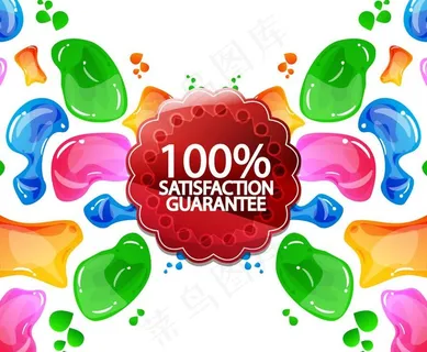 七彩液体水珠水滴图片