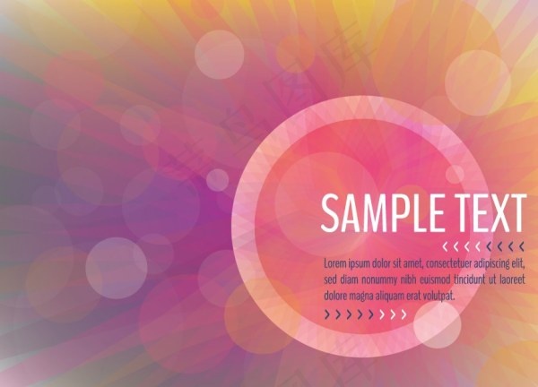 幻彩文本粉色背景矢量素材