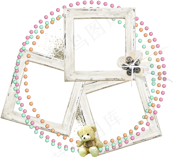 精品卡通相框花边PNG免扣素材