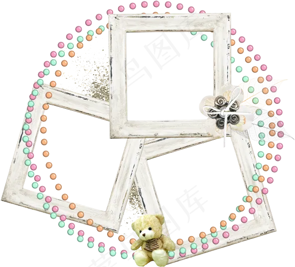 精品卡通相框花边PNG免扣素材(592X535)