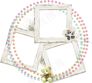 精品卡通相框花边PNG免扣素材