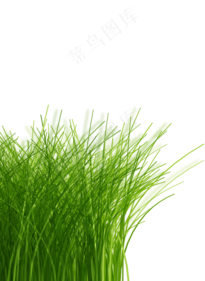 绿色小草设计素材(7605X1100(DPI:72))psd模版下载