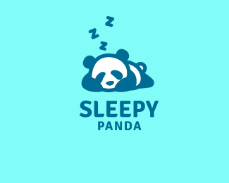 Panda睡觉的熊猫 标志设计 LOGO设计 动物 图标 应用图标