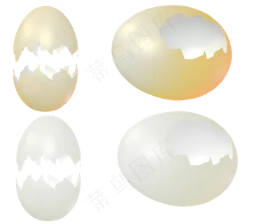 鸡蛋壳素材透明效果分层大图